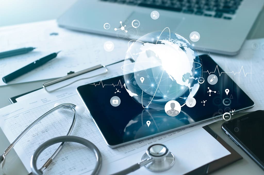 Medical global networking and healthcare global network connecti